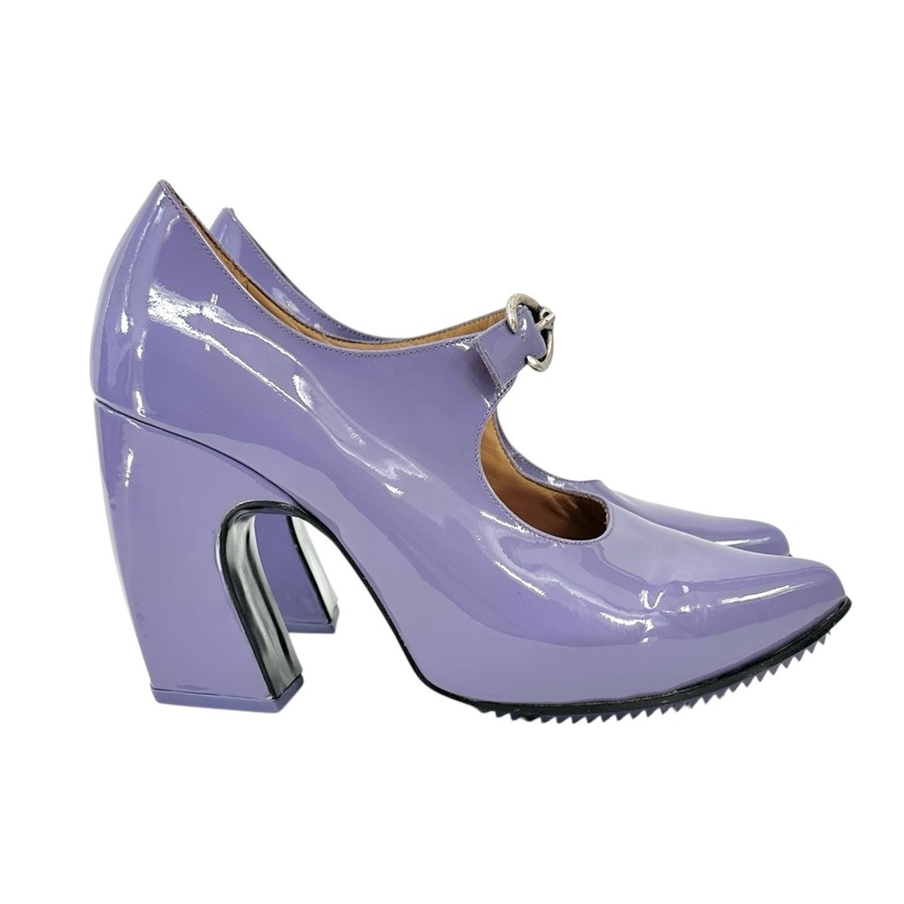 John Fluevog Fast Cars Mille Miglia Lavender Purple Platform Mary Janes sz 8 - Picture 2 of 11